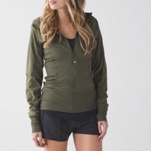 Lululemon In Flux Jacket Fatigue Green Size 8